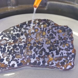 polishing a meteorite